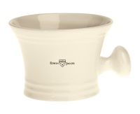 Edwin Jagger Ivory Porcelain Shaving Soap Bowl With Handle